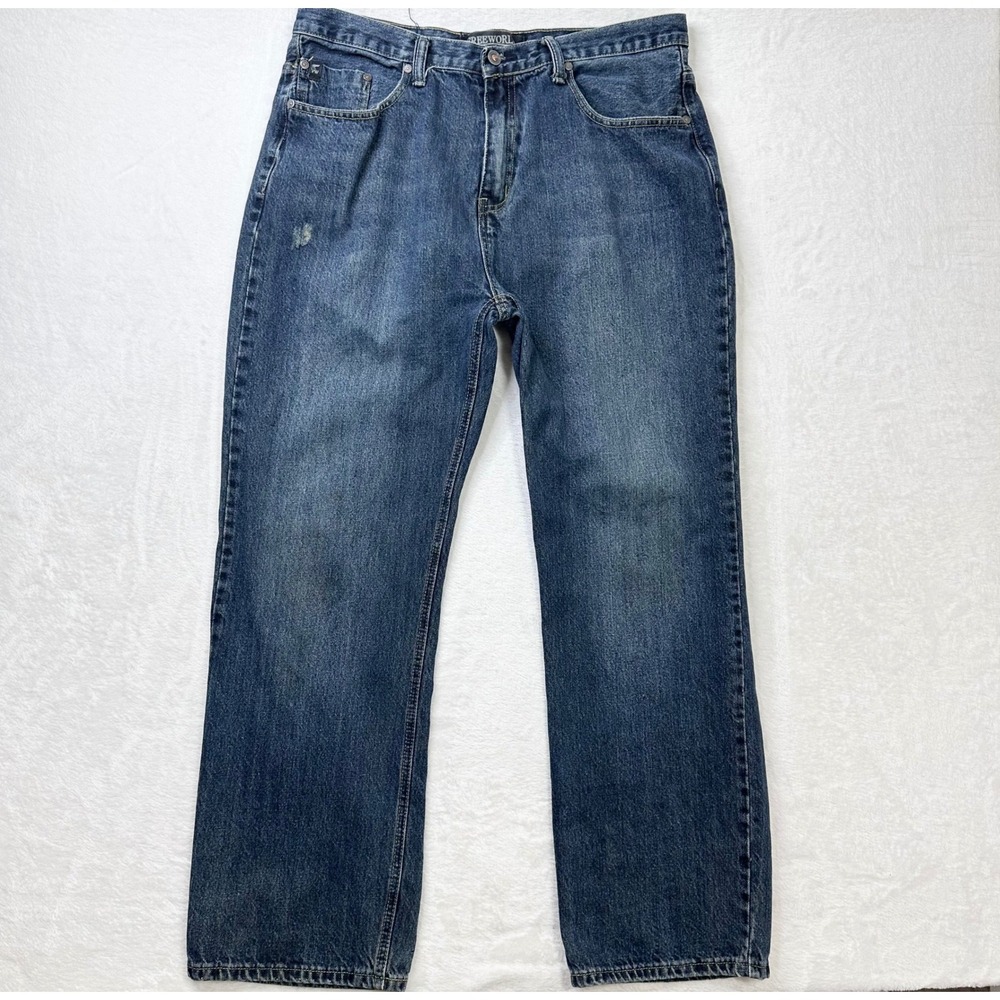 Freeworld Denim‎ Jeans Mens 38x32 (Fits 36x30) Garage Fit Blue Cotton Straight
